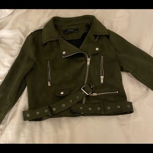Green suede jacket